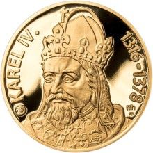 Sada zlatého dukátu a strieborného odražku Karel IV. 700. výročie narodenia - proof